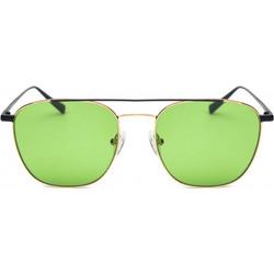 KreuzbergKinder Xavi C1 Ανδρικά Γυαλιά Ηλίου Aviator Μεταλλικά Χρυσά με Πράσινο Φακό