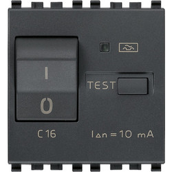 Διακόπτης ΜΤ με Ρελλέ 1P+N C16 RCBO 120-230V 10mA Γκρί Eikon