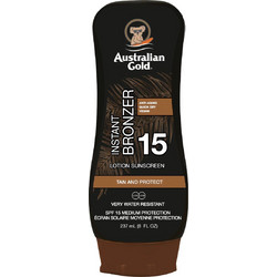 Australian Gold Bronzer Αδιάβροχο Γαλάκτωμα Μαυρίσματος Σώματος SPF15 237ml