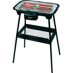 Adler AD-6602 Ηλεκτρική Ψησταριά Σχάρας 2000W με Ρυθμιζόμενο Θερμοστάτη 36x22cm
