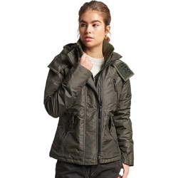 Superdry Γυναικείο Μπουφάν Χειμωνιάτικο Softshell Κοντό Αντιανεμικό Χακί W5011171A-LO3