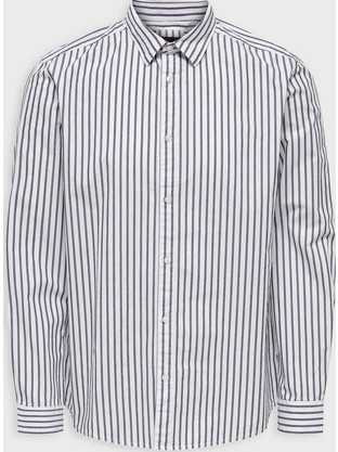 Only & Sons Ανδρικό Πουκάμισο Μακρυμάνικο 22023381 Grey