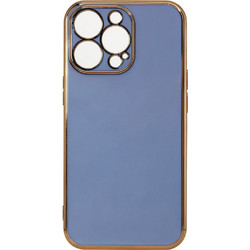 Lighting Color Case for Samsung Galaxy A73 5G Gold Frame Gel Cover Blue