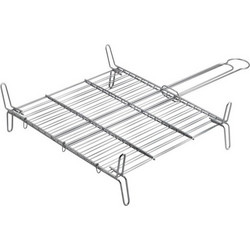 EDM Διπλή Σχάρα Ψησίματος Χρωμίου με Πόδια 35x35cm S7916555