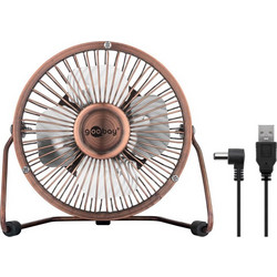 GOOBAY επιτραπέζιος ανεμιστήρας 55524, 4" USB, bronze