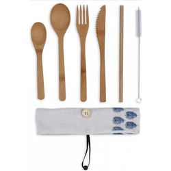 Σετ μαχαιροπίρουνα Bamboo Livoo MES134 χρώματος Wood MES134
