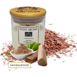 Αρωματικό Κερί Χώρου Σόγιας Sandalwood - (Σανδαλόξυλο) 90gr / 20 Ώρες Καύσης