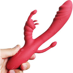Kinksters Rabbit Tripple Pleasure Δονητής Rabbit Κόκκινος