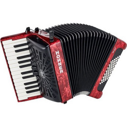 HOHNER Bravo II 48 Silent Κey Kόκκινο Ακορντεόν