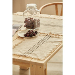 Σουπλά Capri CACAPR35NEG 35x50cm Beige-Black Calma House 100% Βαμβάκι