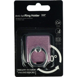 RING HOLDER 360o ΤΕΤΡΑΓΩΝΟ ΜΕ GLITTER - ΜΩΒ