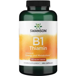 Swanson Vitamin B1 Thiamin 100mg 250 Κάψουλες