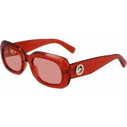 Longchamp LO716S 842 Γυναικεία Γυαλιά Ηλίου Ορθογώνια Κοκάλινα Κόκκινα με Κόκκινο Polarized Φακό