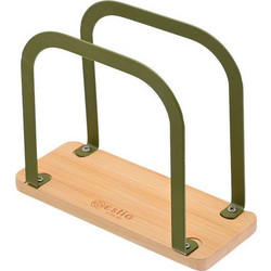 Χαρτοπετσετοθήκη Bamboo Essentials Όρθια Μεταλλική Λαδί 15x6x12.5cm