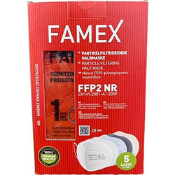 Famex FFP2 NR Particle Filtering Half Mask Κόκκινη 1τμχ