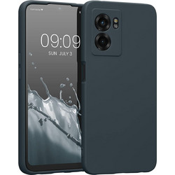 KWmobile Soft Slim Flexible Rubber Cover with Camera Protector - Θήκη Σιλικόνης Realme Narzo 50 5G με Πλαίσιο Κάμερας - Dark Slate (59618.202)