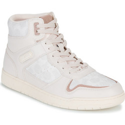 Coach Hi Top Γυναικεία Sneakers Μποτάκια Εκρού CD304-CHK