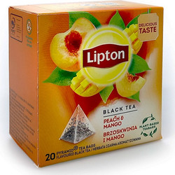 Lipton Black Tea Peach & Mango 20 Φακελάκια