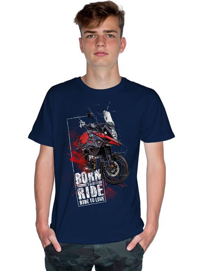 BORN TO RIDE V-STROME - DC (Κοντομάνικο Ανδρικό / Unisex) - French navy