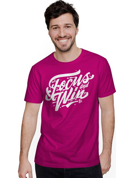 Focus And Win (Κοντομάνικο Ανδρικό / Unisex) - Fuchsia