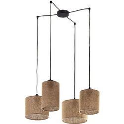 TK Lighting Juta 6585 Κρεμαστό Φωτιστικό Οροφής E27 Μπεζ