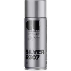 Cosmoslac Premium Acrylic Paint Σπρέι Βαφής Bright Silver R307 Gloss 400ml