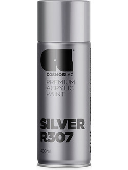 Cosmoslac Premium Acrylic Paint Σπρέι Βαφής Bright Silver R307 Gloss 400ml