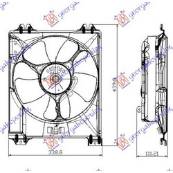 Βεντιλατερ Ψυγειου Κομπλε 1.9JTD 1.9DDiS Suzuki SX4 07-13 - 083706450