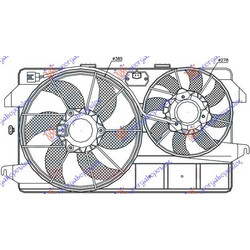 ΒΕΝΤΙΛ. ΨΥΓ.(ΔΙΠΛΟ/2ΜΟΤ.)+Α/C 1,8 ΒΕΝ-ΠΕ Ford Transit Connect 03-10 - 098306460