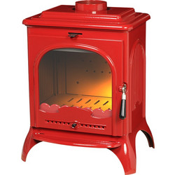 Invicta Seville 2 Red Ατσάλινη Ξυλόσομπα 7kW