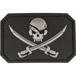 Mil-Tec Σήμα 3D PVC Skull Swords Black