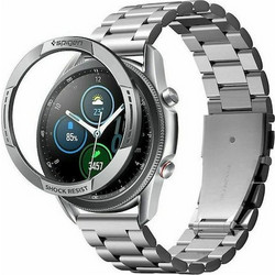 Spigen Chrono Shield AMP02239 Galaxy Watch 3 (45mm) Aluminum Metal Ring - Silver