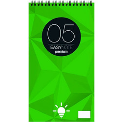 Μπλοκ σημειώσεων Easy Note Νο.5 (14 x 25cm) - Σπιράλ - Ριγέ - 50 φύλλα 19786