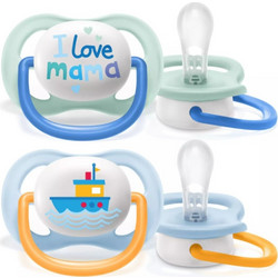 Philips Avent Ultra Air Happy Ανατομικές Ορθοδοντικές Πιπίλες Σιλικόνης 0-6m Mamma Μπλε 2τμχ