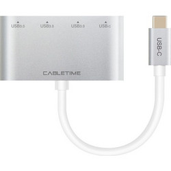 Cabletime C160-PU33-HUB31C USB Hub 3.0 USB-C με 4 Θύρες USB-A / USB-C