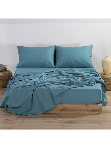 Nef-Nef Σεντόνι Υπέρδιπλο Βαμβακερό 240x270 Basic 1104 Dusty Petrol