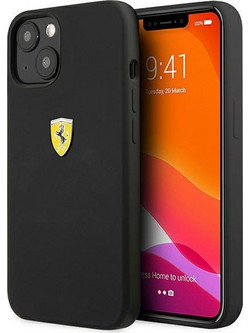 Ferrari Liquid Metal Logo Back Cover Black (iPhone 13 mini)