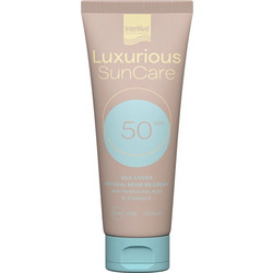 InterMed Luxurious Sun Care Silk Cover Natural Beige Αντηλιακή Κρέμα Προσώπου Αντιγηραντική Κατά των Πανάδων με Χρώμα SPF50 75ml