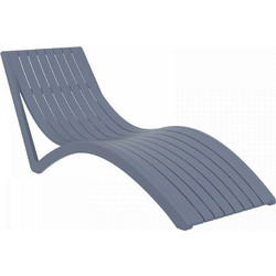 Ξαπλώστρα Πλαστική Σλιμ Dark Grey 180x70x72εκ.Κωδικός: 20.0097