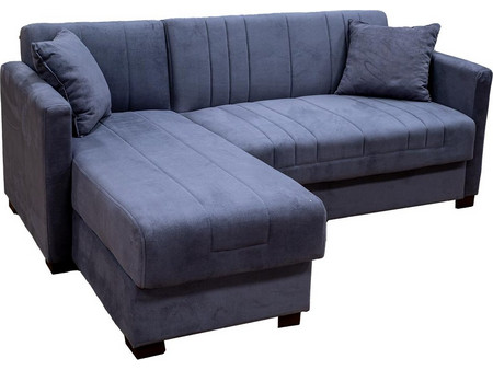 Oasis Γωνιακός Καναπές Κρεβάτι με Αποθηκευτικό Χώρο Γκρι 200x140x76cm 14210145
