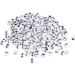 Χάντρες Rayher Αριθμοί & Σύμβολα 5x5mm 40gr