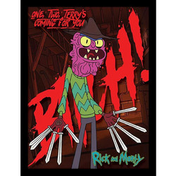 Rick and Morty (Scary Terry) Wooden Framed Print (30x40) - FP12158P