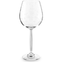 Pip Studio Ποτήρι Κρασιού Γυάλινο Κολωνάτο Etching Clear 450ml 51131031
