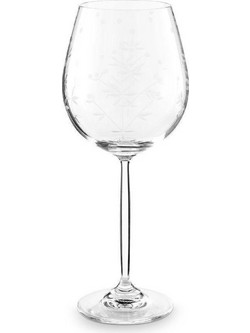 Pip Studio Ποτήρι Κρασιού Γυάλινο Κολωνάτο Etching Clear 450ml 51131031