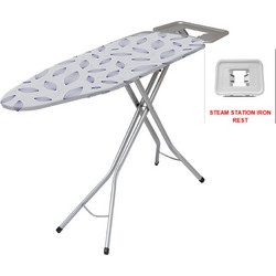 Σιδερώστρα Ατμού XL 155x45x95cm Μεταλλική με Επιφάνεια Σιδερώματος 125x45cm 7Kg Σχάρα 42x30cm Διάμετρος Ποδιού O34mm PEARL FLORAL BLIMP