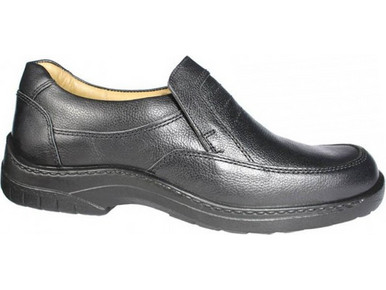 Jomos 40620144000 Ανατομικό Δερμάτινο Comfort Casual Μαύρο