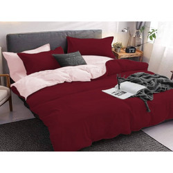 Γαρύφαλλο Σετ Σεντόνια King Size Βαμβακοσατέν 240x270 Μπορντό-Σομόν