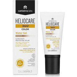 Heliocare 360 Color Water Bronze Αντηλιακό Gel Προσώπου Αντιγηραντικό με Χρώμα SPF50 50ml