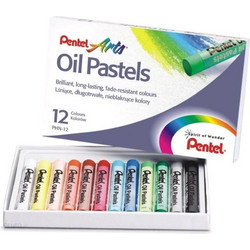 Λαδοπαστέλ 12 χρωμάτων (O10mm) - Pentel