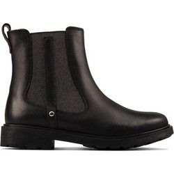 Clarks Clarks Astrol Orin T Παιδικά Μποτάκια Μαύρα Δερμάτινα Chelsea με Φερμουάρ 261541066